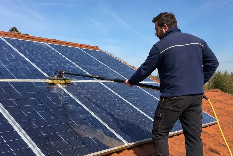 Nettoyage et entretien de panneaux solaires à Saint-Martin-de-Villereglan